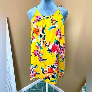 PAPERMOON Yellow Halter Floral Blouse